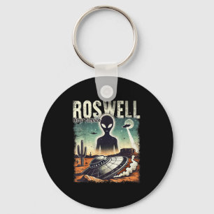 Roswell New Mexico 1947 Alien Abduction Ufo Crash Keychain