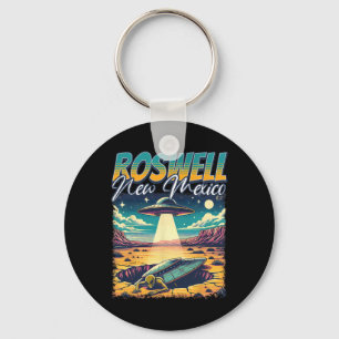 Roswell New Mexico 1947 Alien Abduction Ufo Crash Keychain
