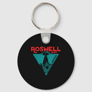 Roswell New Mexico 1947 Ufo Beam Flying Road Vinta Keychain