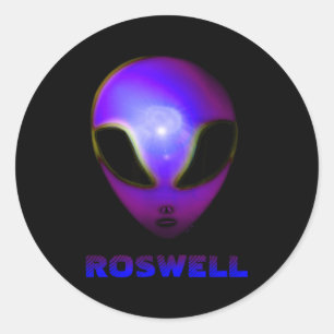 Roswell New Mexico Alien Classic Round Sticker