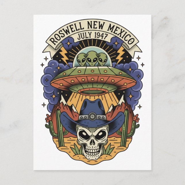 Roswell New Mexico Alien Postcard (Front)