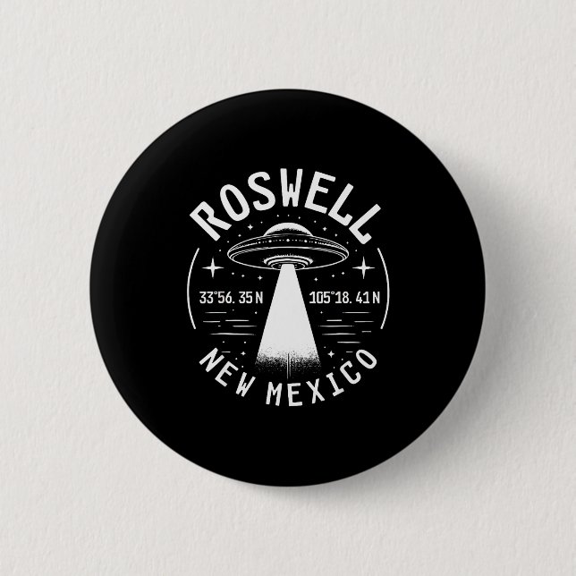 Roswell New Mexico Alien Ufo Area 51  Button (Front)