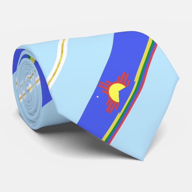 Roswell (New Mexico) city flag Neck Tie (Rolled)