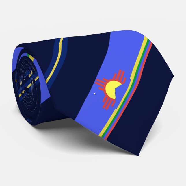 Roswell (New Mexico) city flag Neck Tie (Rolled)