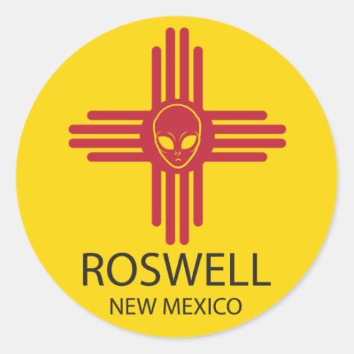 Roswell New Mexico Classic Round Sticker