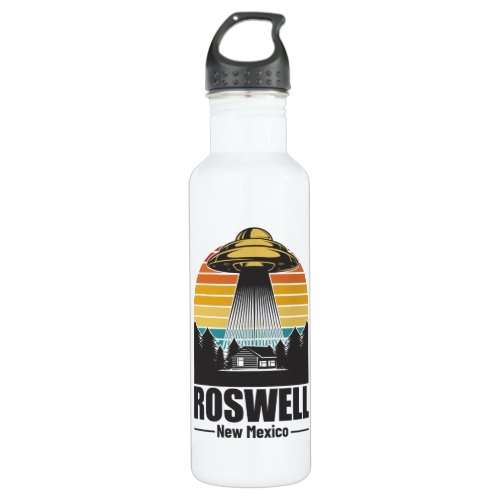 Roswell New Mexico Funny Alien UFO Gift Stainless Steel Water Bottle