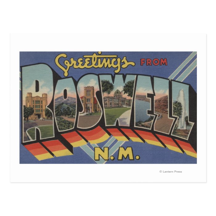 Roswell, New Mexico   Large Letter Scenes Post Card