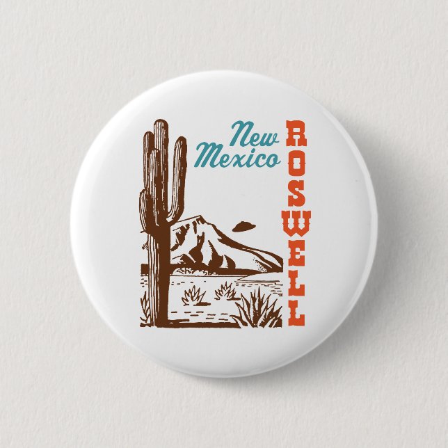 Roswell New Mexico Pinback Button (Front)
