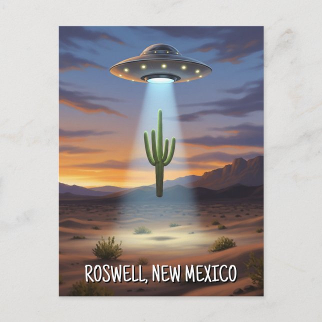 Roswell New Mexico UFO Postcard (Front)