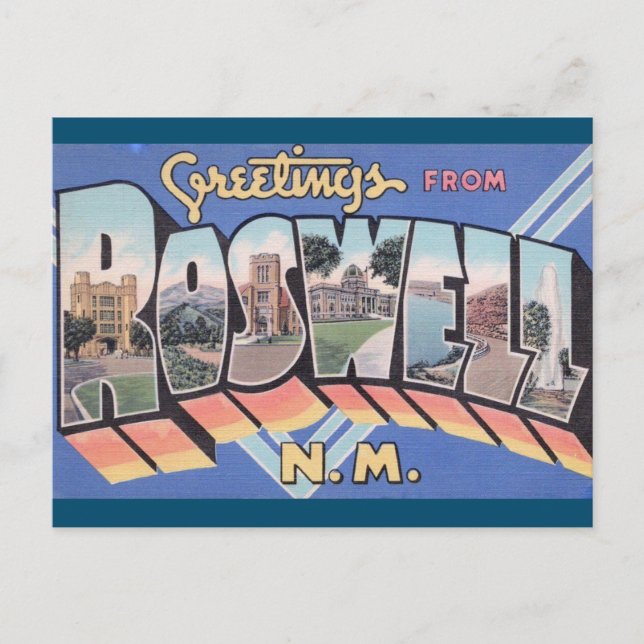 Roswell ,  New Mexico Vintage Travel Postcard (Front)