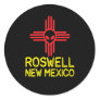 Roswell New Mexico Zia Alien Head Classic Round Sticker