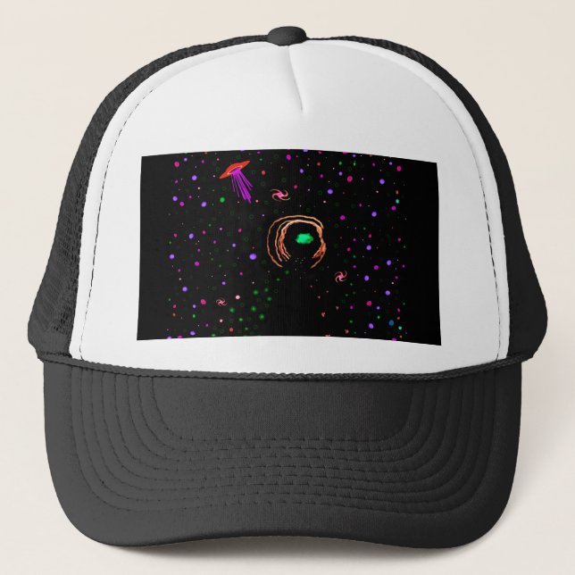 Roswell Red UFO Spacewalk - Baseball Hat (Front)