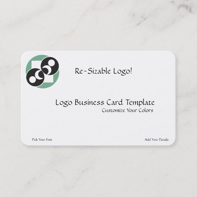 Roswell Rock Alien Logo Business Card (Front)