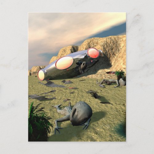 Roswell UFO Crash Postcard