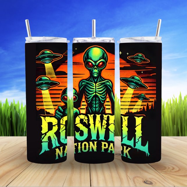 Roswell's Extraterrestrial Family Trip Thermal Tumbler (Creator Uploaded)
