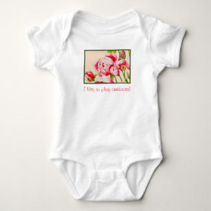 Rosy Abundance on a Baby Bodysuit