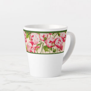 Rosy Abundance on a Small Latte Mug (B)