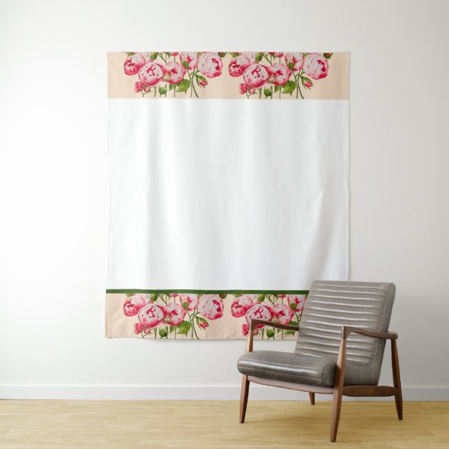 Rosy Abundance on Tapestry (In Situ)