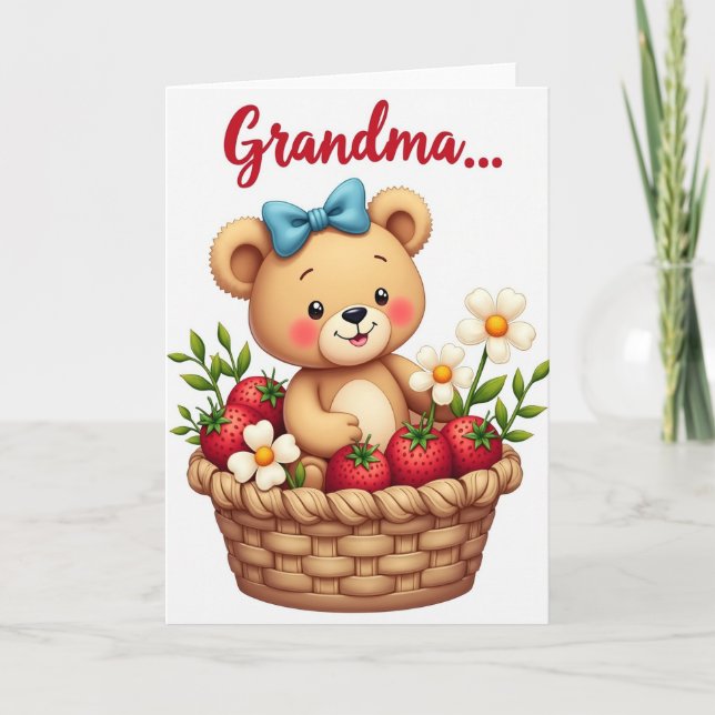 Rosy Bear Mothers Day Card (Front)