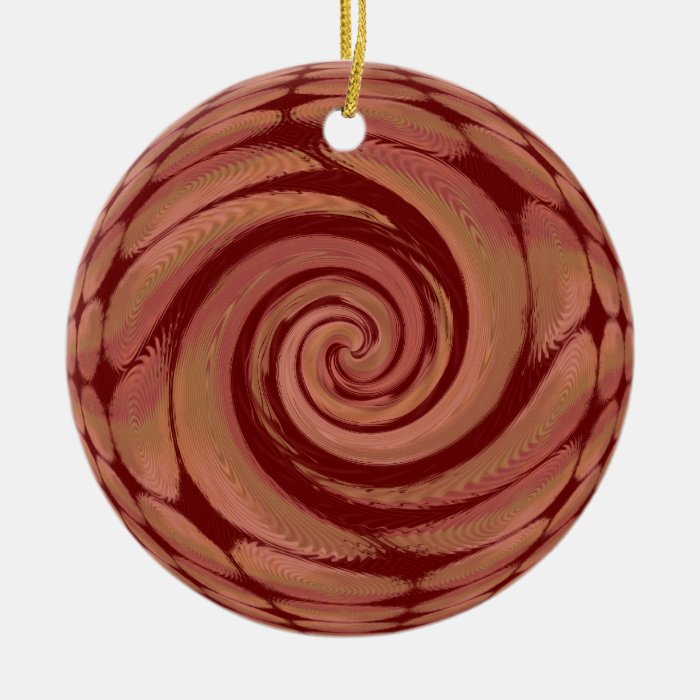 Rosy Beige Spinning Abstract Ornament