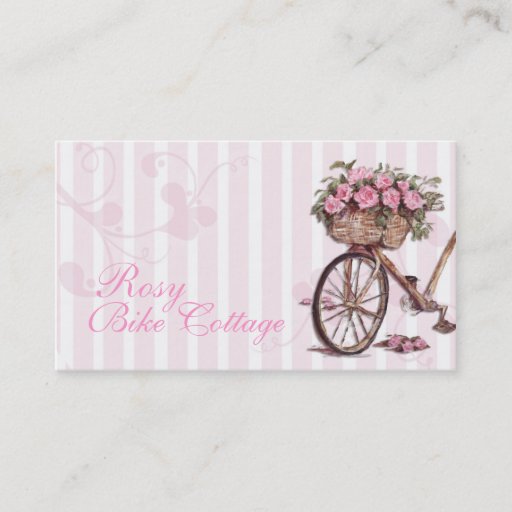Customizable Rosy Bike Business Cards