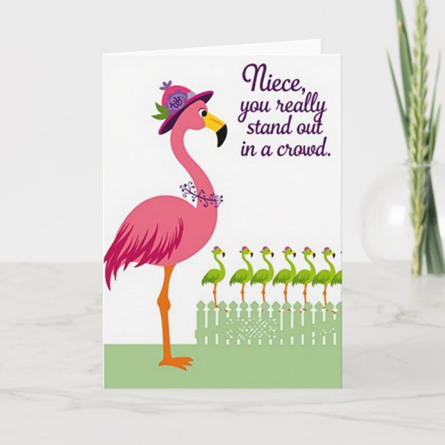 Rosy Bird Niece Mothers Day Card (Front)