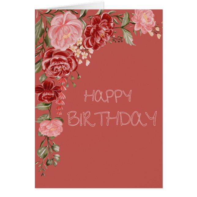 Rosy Blooms Cards (Front)