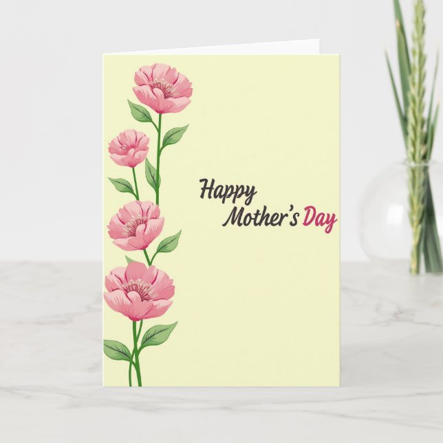 Rosy Blossoms Mothers Day Card (Front)