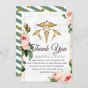 Rosy Blush Doctor Thank You Card