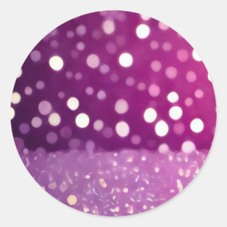Rosy Bokeh Lights Classic Round Sticker