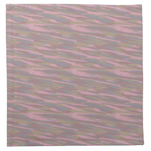 Rosy Brown, faded pink, mountain mist camo Cloth Napkin