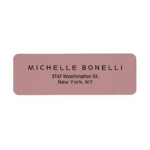 Rosy Brown Professional Return Address Label