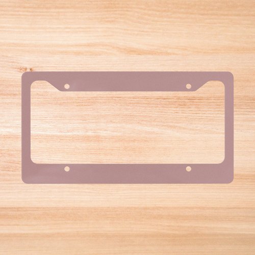 Rosy Brown Solid Color License Plate Frame