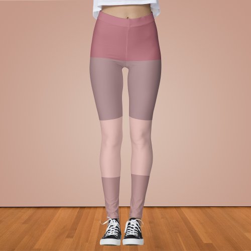 Rosy Colors Stripes  Leggings