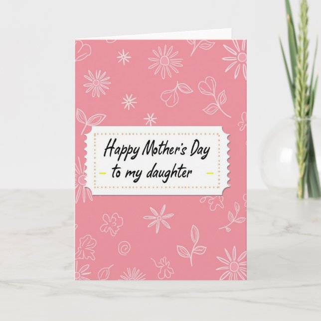 Rosy Daughter Mothers Day Card (Front)