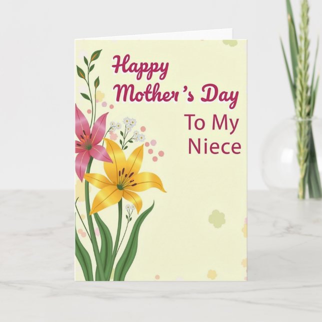 Rosy Dots Happy Mothers Day Card (Front)