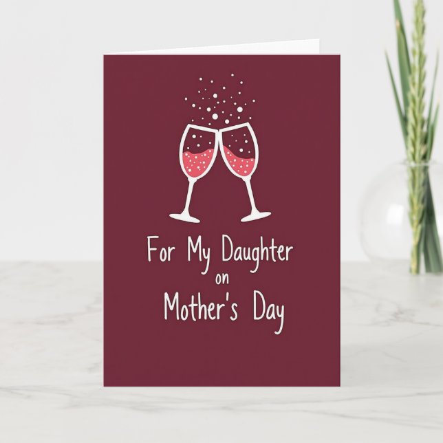 Rosy Drink Mothers Day Card (Front)