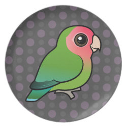 Birdorable Rosy-faced Lovebird Plate