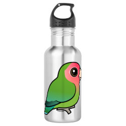 Birdorable Rosy-faced Lovebird Water Bottle (24 oz)