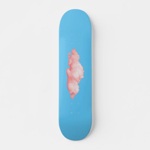 rosy fluffy cloud skateboard