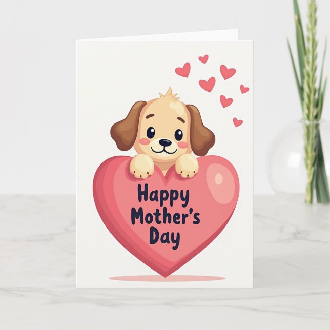 Rosy Heart Mothers Day Card (Front)