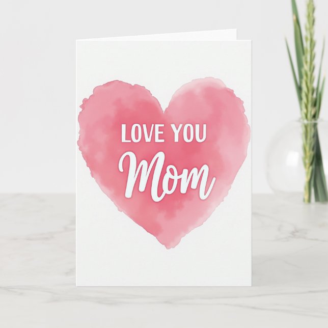 Rosy Heart Sweet Mothers Day Card (Front)