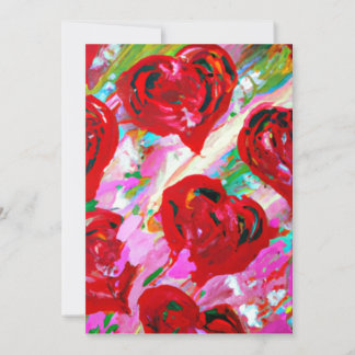 Rosy Hearts Holiday Card