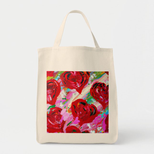 Rosy Hearts Tote Bag (Front)