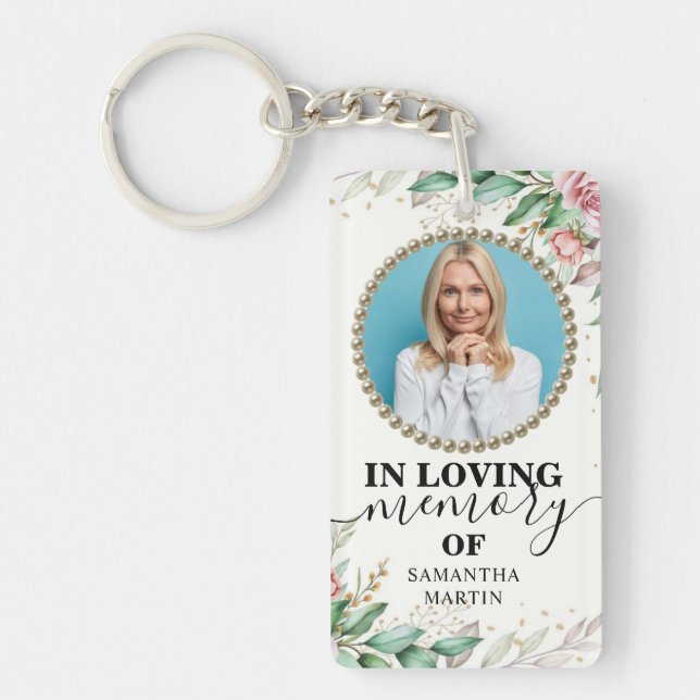 Rosy In Loving memory Gift Keychain (Front)