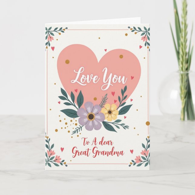 Rosy Love You Mothers Day Card (Front)