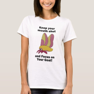 Rosy Maple Moth Keeping Mouth Shut Focus On Goals T-Shirt