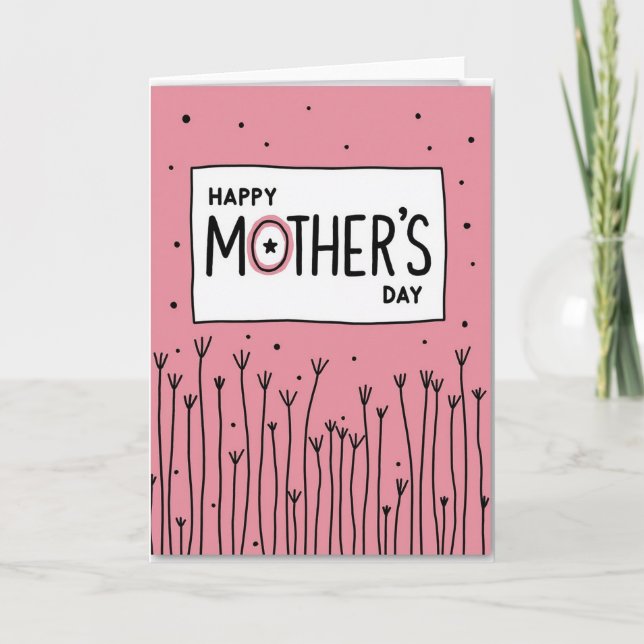 Rosy Mothers Day Art Card (Front)