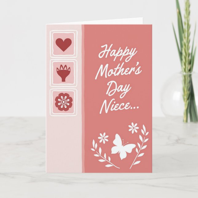 Rosy Mothers Day Icon Card (Front)