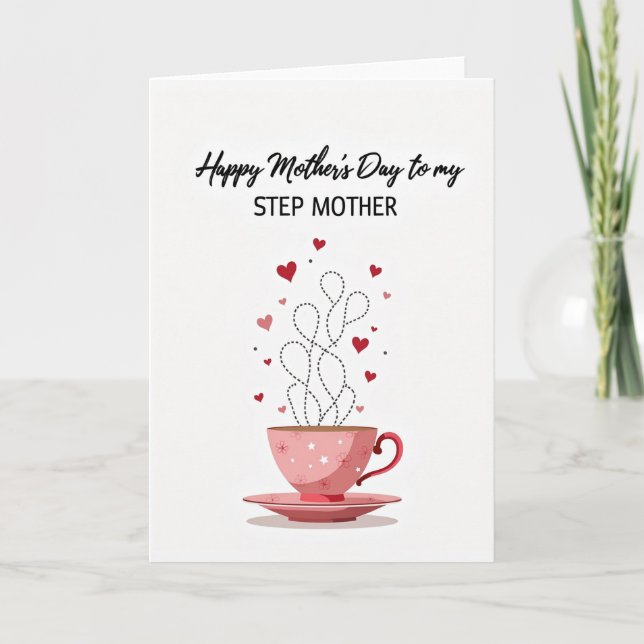 Rosy Mothers Day Teacup Card (Front)